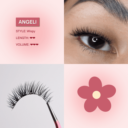Mega Lash Glair Airy Kit (Lashes + Glue + Brush + Tweezers)