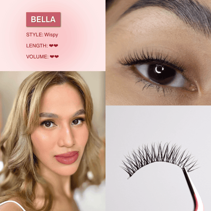 Mega Lash Glair Airy Kit (Lashes + Glue + Brush + Tweezers)