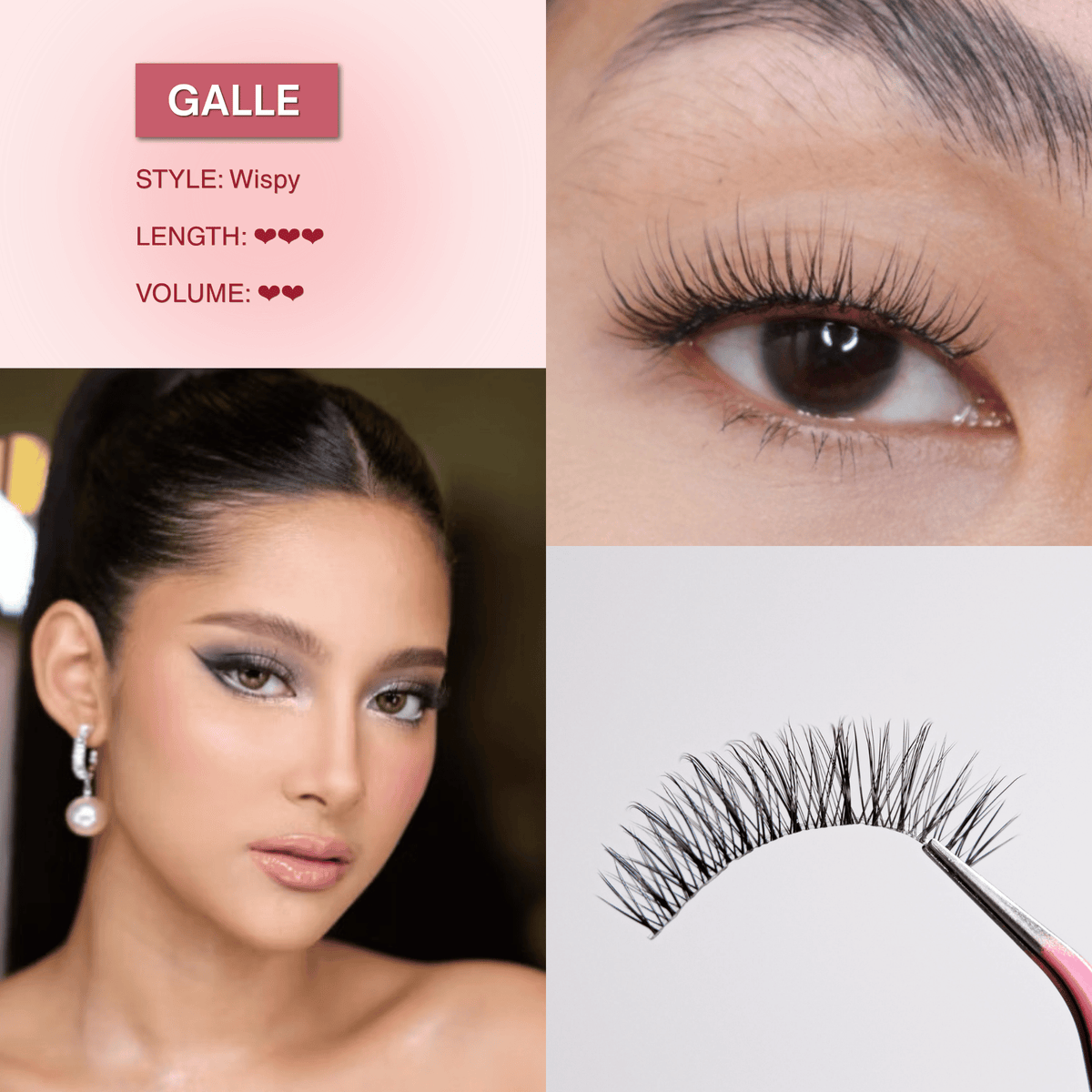 Mega Lash Glair Airy Kit (Lashes + Glue + Brush + Tweezers)