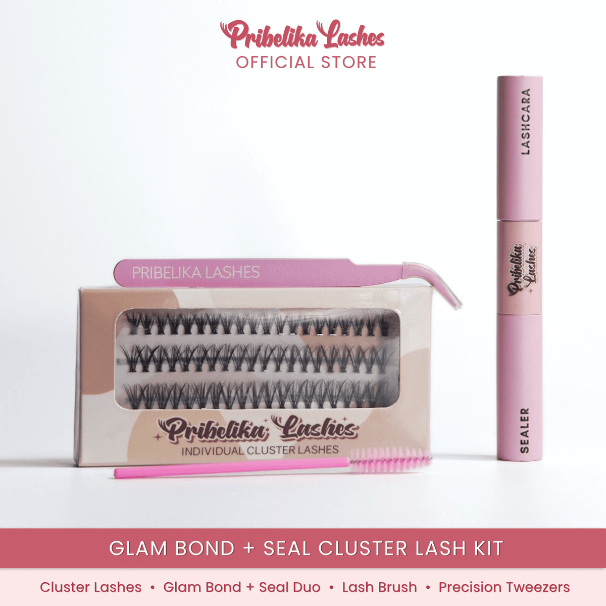 Pribelika Glam Bond + Seal Cluster Lashes Kit