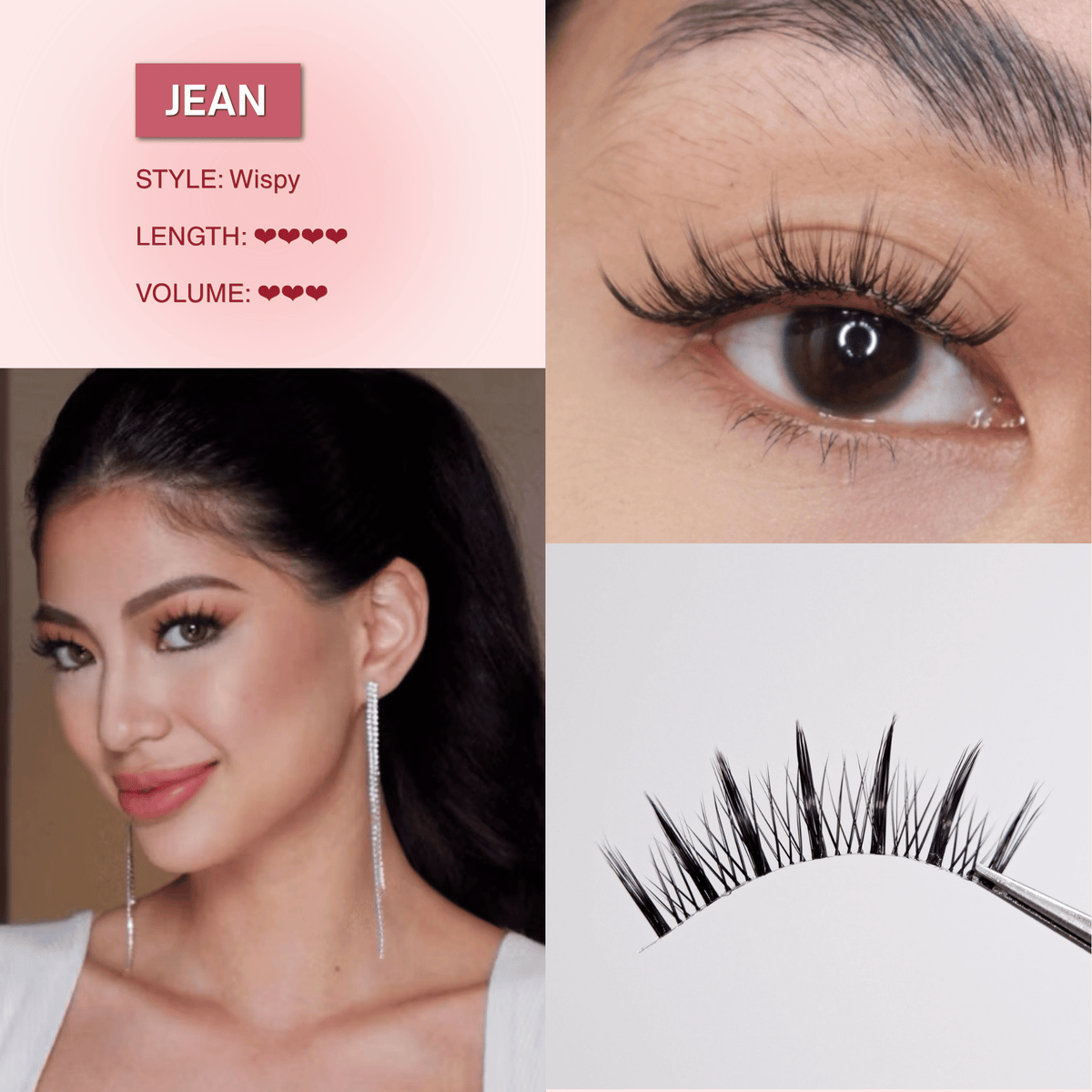 Mega Lash Glair Airy Kit (Lashes + Glue + Brush + Tweezers)