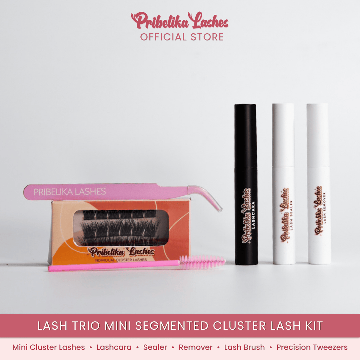 Lash Trio Mini Segmented Cluster Lash Kit (Lashcara + Sealer + Remover)