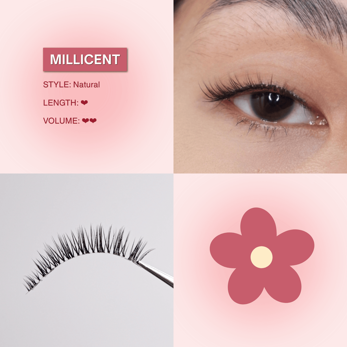 Mega Lash Glair Airy Kit (Lashes + Glue + Brush + Tweezers)