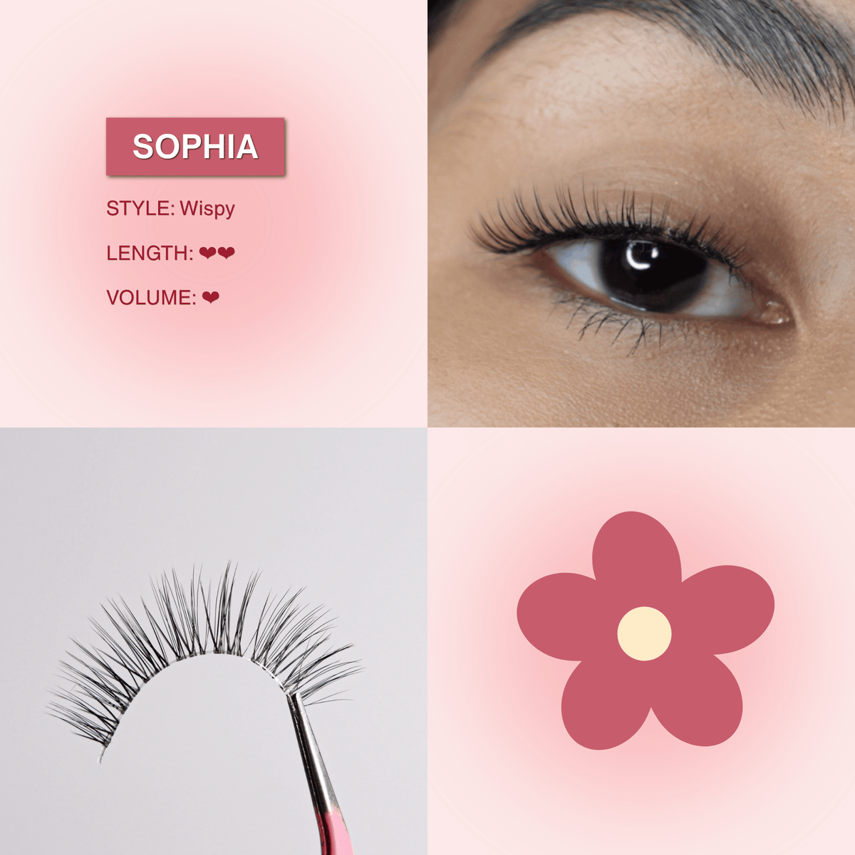 Mega Lash Glair Airy Kit (Lashes + Glue + Brush + Tweezers)