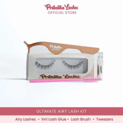 Ultimate Airy Lash Kit (Airy Lashes + Mini Lash Glue + Brush + Tweezers)