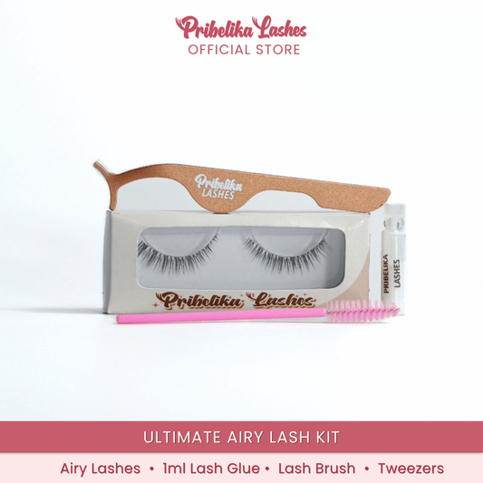 Ultimate Airy Lash Kit (Airy Lashes + Mini Lash Glue + Brush + Tweezers)