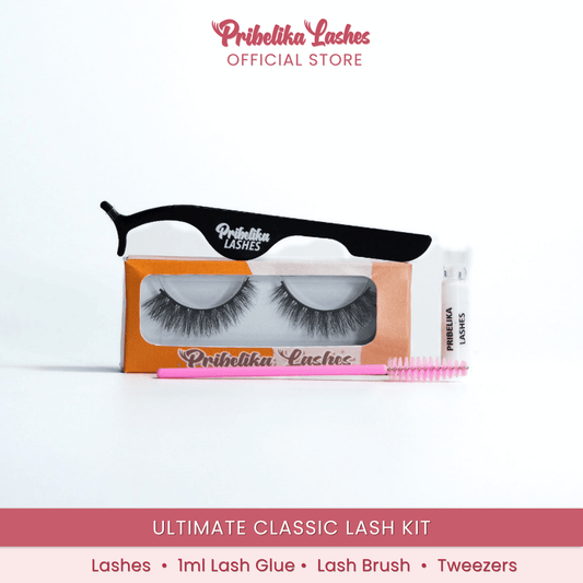 Ultimate Classic Lash Kit (Lashes + Mini Lash Glue + Tweezers + Brush)
