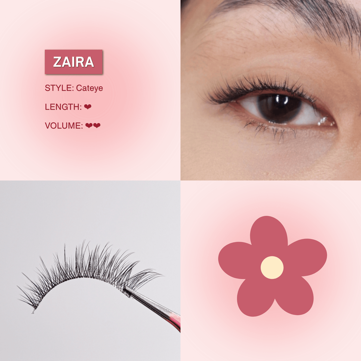 Mega Lash Glair Airy Kit (Lashes + Glue + Brush + Tweezers)